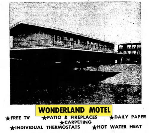 Lake Gogebic Motel (Wonderland Motel) - June 1969 Ad